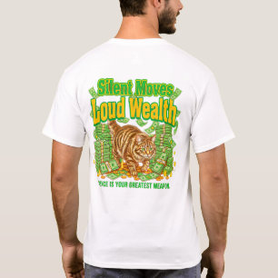 Cat Lover Silent Moves Loud Wealth Money Cat T-Shirt