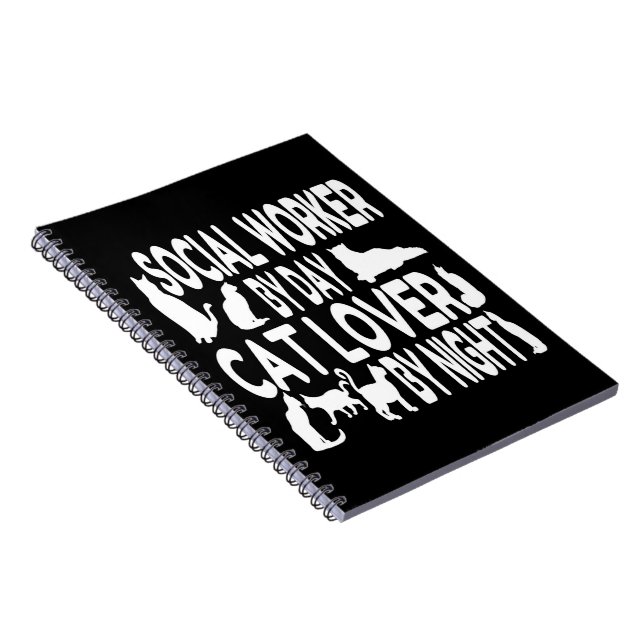Cat Lover Social Worker Notebook (Right Side)