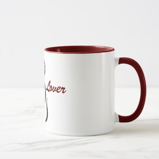 Cat Lover, Stylized Cat Ceramic Mug (Right)