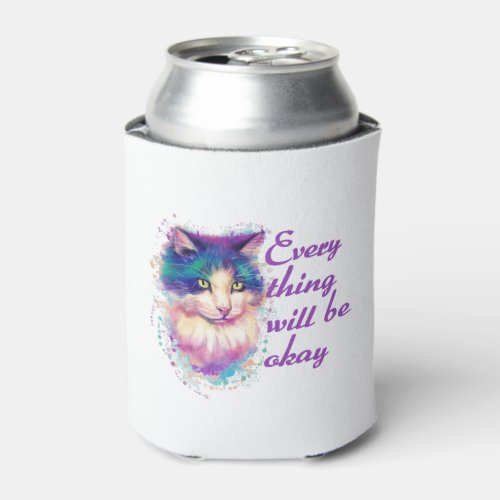 cat lover t_shirt can cooler