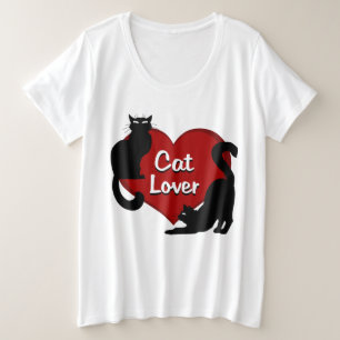 Cat Lover T-shirt Women's Plus Size Cat Shirt