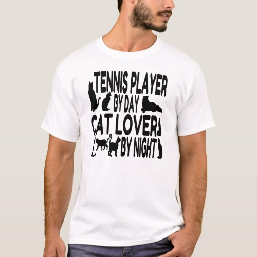 Cat Lover Tennis Player T_Shirt
