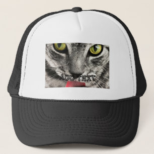 Cat Lover Terrible Look with ADD TEXT Printed-Cap Trucker Hat