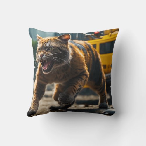 cat lover throw pillow