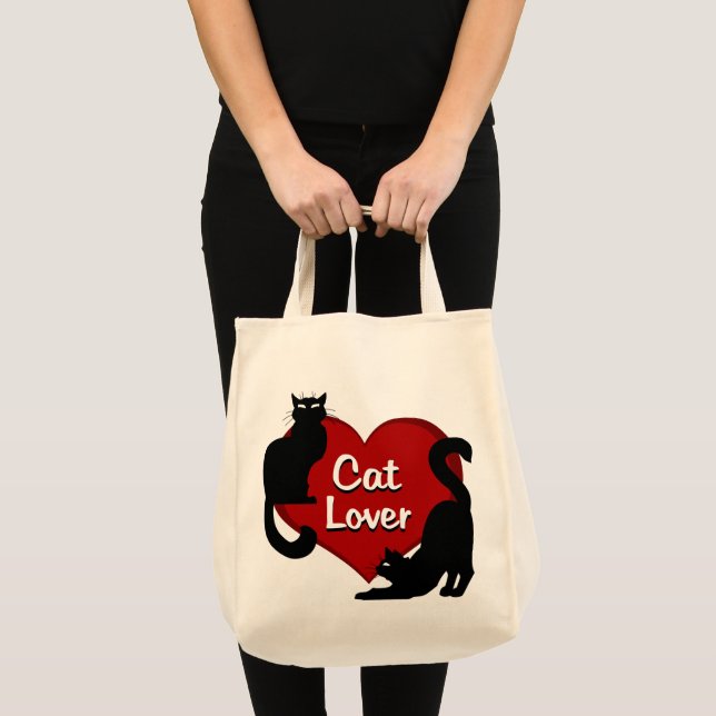 Cat Lover Tote Bags Cat Lover Bags Customizable (Front (Product))