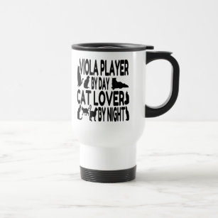 Cat Lover Viola Player Travel Mug - 