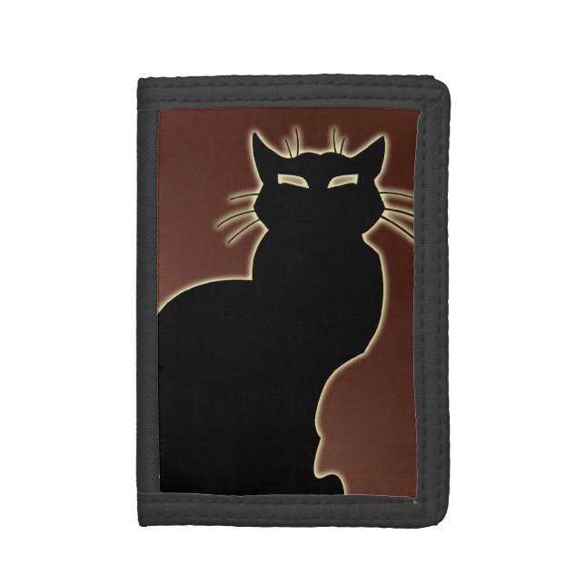 Cat Lover Wallet Black Cat Wallet Custom Cat Gifts (Front Vertical)