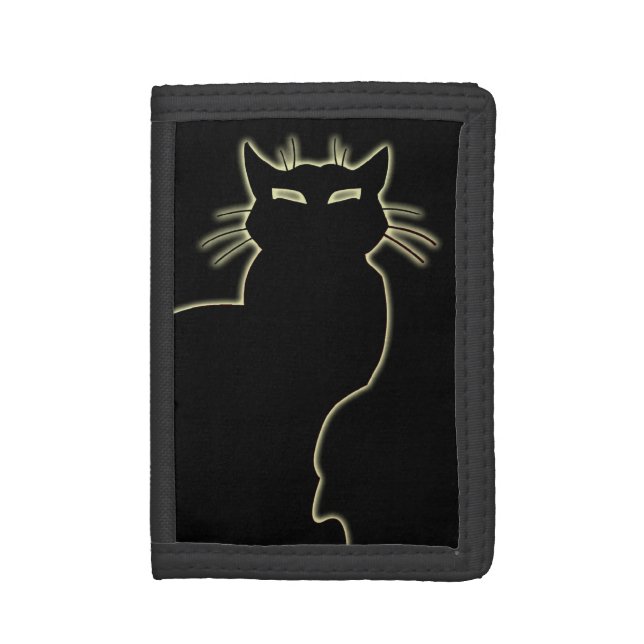 Cat Lover Wallet Black Cat Wallet Custom Cat Gifts (Front Vertical)