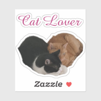 Cat Lover with Cat Heart Sticker