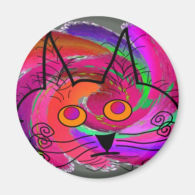 Cat Lovers abstract art gifts Magnet (Front)