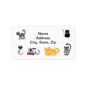 Cat Lovers Address Label