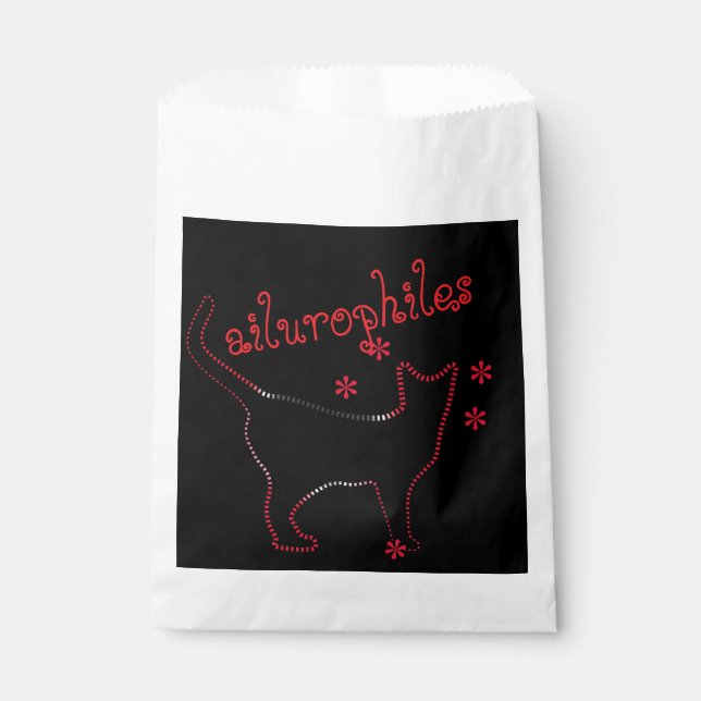 cat lovers ailurophiles Favor Bags (Front)