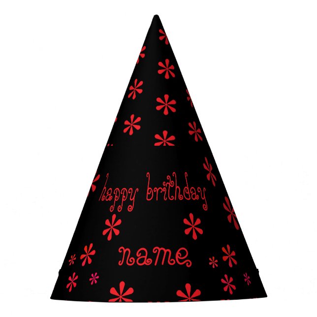 Cat lovers ailurophiles party hat (Front)