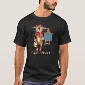 Cat Lovers and Artists Claws Meownet Funny Artist  T-Shirt