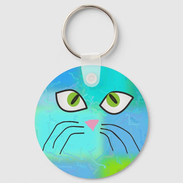 Cat Lovers Art "Cat Lady" Keychain (Front)