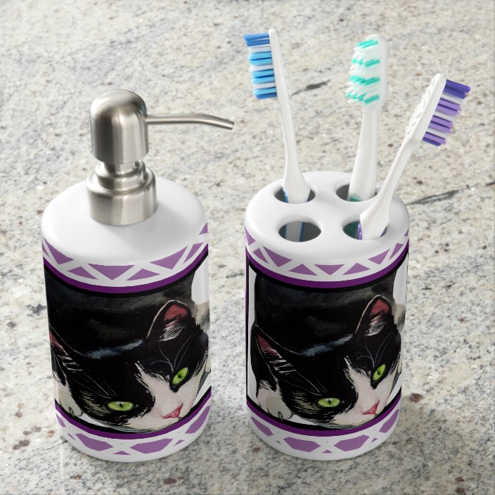 Cat Lovers Bathroom Accessories Bath Set | Zazzle.com