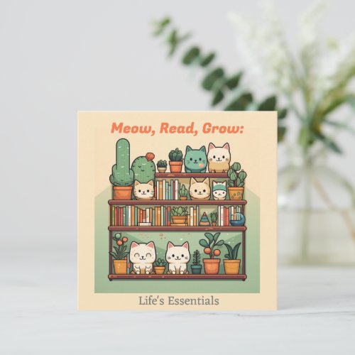 Cat Lovers  Book Lovers  Plant Lovers Holiday Card