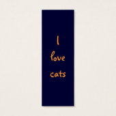 cat lovers bookmark (Back)