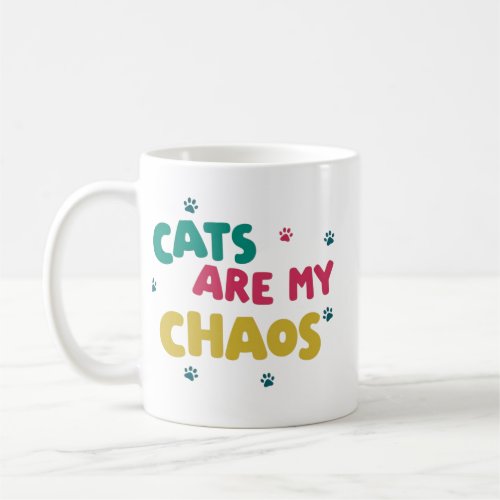 Cat Lovers' Chaos: A Colorful Confession Coffee Mug from MrJP on Zazzle