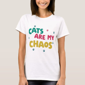 Cat Lovers' Chaos: A Colorful Confession T-Shirt