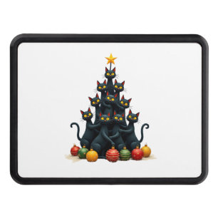 Cat Lovers Cute and Funny Holiday Tree Christmas 2 Hitch Cover