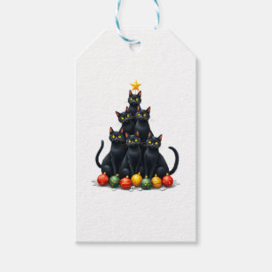 Cat Lovers Cute and Funny Holiday Tree Christmas M Gift Tags