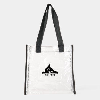 Cat lovers design clear tote bag