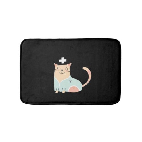 Cat Lovers Dream One Spooky Nurse Cat   Bath Mat