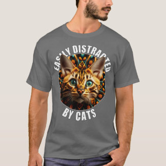 Cat Lovers Easily Distracted By Cat Traveling Thro T-Shirt