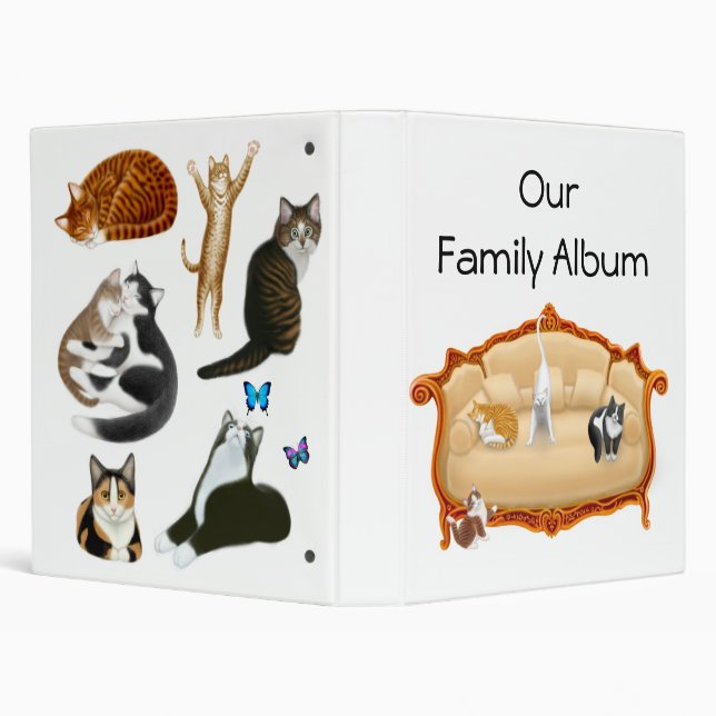 Cat Lovers Family Album Binder (Background)