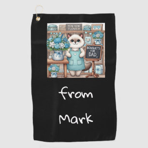 Cat Lovers Father's Day Wishes for Cat Dads Golf Towel