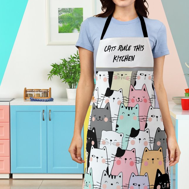 Cat lovers Feline humor kitchen Apron (Creator Uploaded)