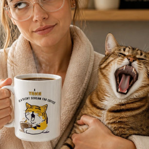 Cat Lover's Funny Coffee Quote Mug