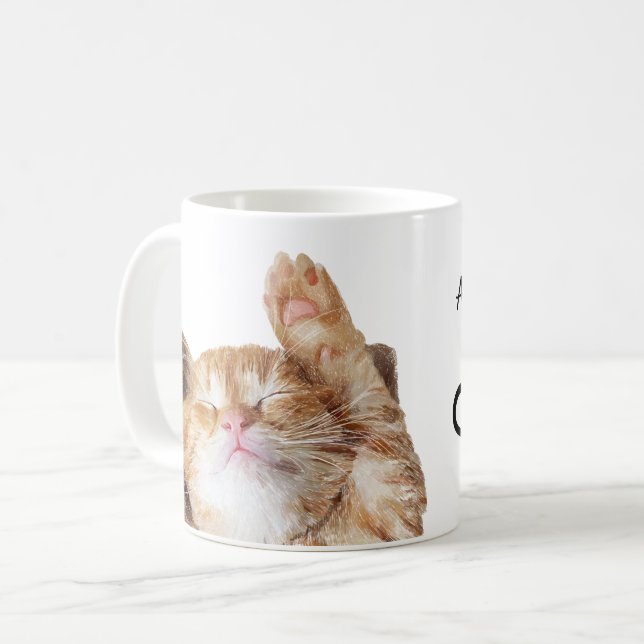 Cat Lovers Funny Quote Cute Humor  Coffee Mug (Front Left)