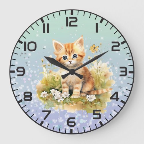 Cat lovers gift large clock