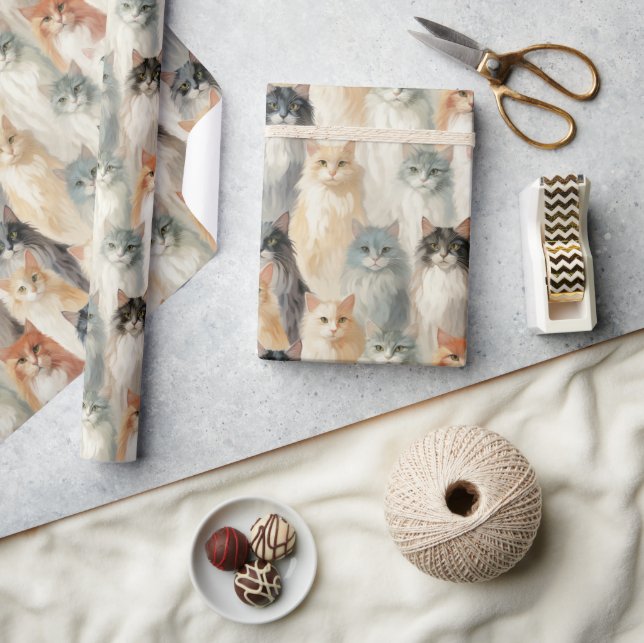 Cat Lovers Gift Wrap Paper (Crafts)