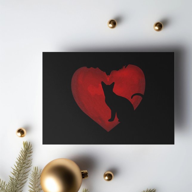 Cat Lovers hearts Valentine Day Gifts For Couple Postcard (Creator Uploaded)