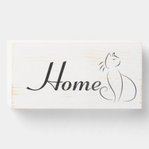 Cat lovers home Wood Box Sign