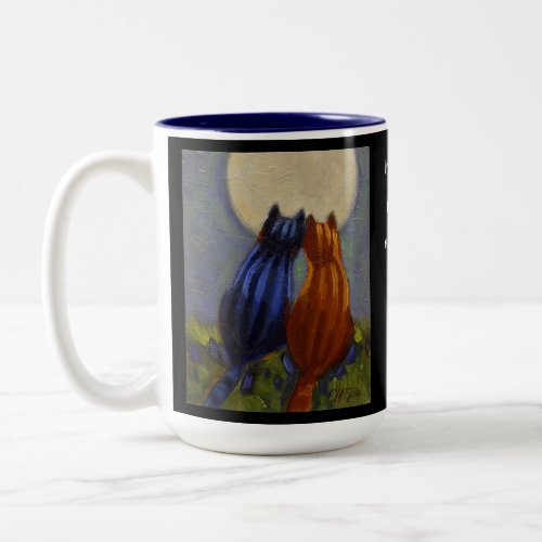 Cat Lovers in Moonlight cup mug