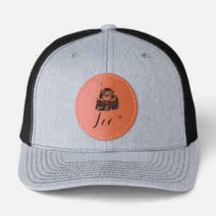 cat lover's Leather Patch Hat - leo