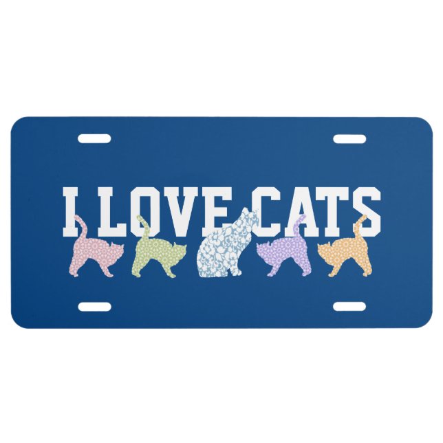 Cat Lover's License Plate (Front)