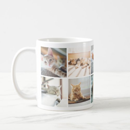 Cat Lovers Memories Photo Collage Mug