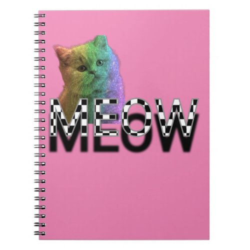 Cat lovers Meow Cute Cat Design For Back School Notebook