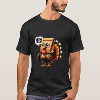 Cat Lovers Meow Meow Funny Thanksgiving Meow Cat T T-Shirt