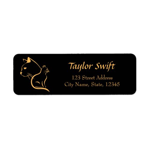 cat lovers name and personal address label