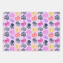 Cat Lovers Pattern Birthday Wrapping Paper Sheets | Zazzle