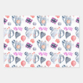 Cat Lovers Pattern Birthday Wrapping Paper Sheets | Zazzle