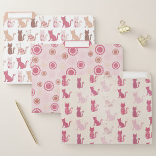 Cat Lovers Pattern File Folder