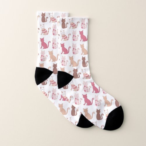 Cat Lovers Pattern Socks