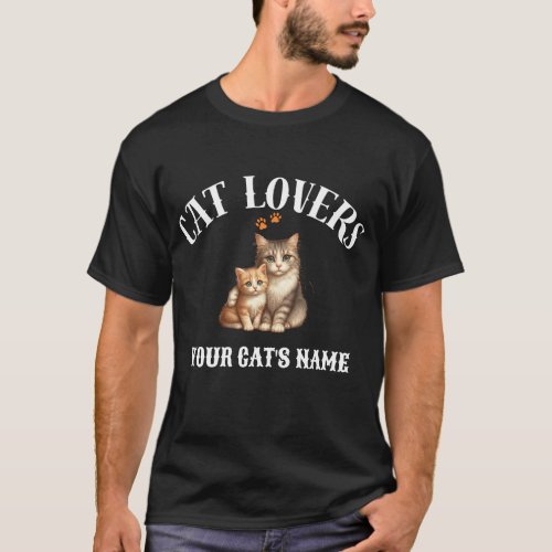Cat Lovers _ Personalized Image and Text T_Shirt